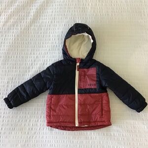 Izod Navy and Burgundy Hooded Jacket
